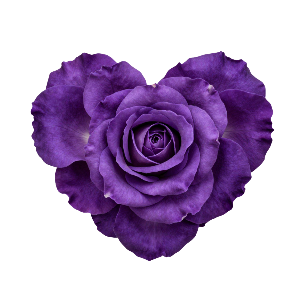 Purple Rose Heart NoBG